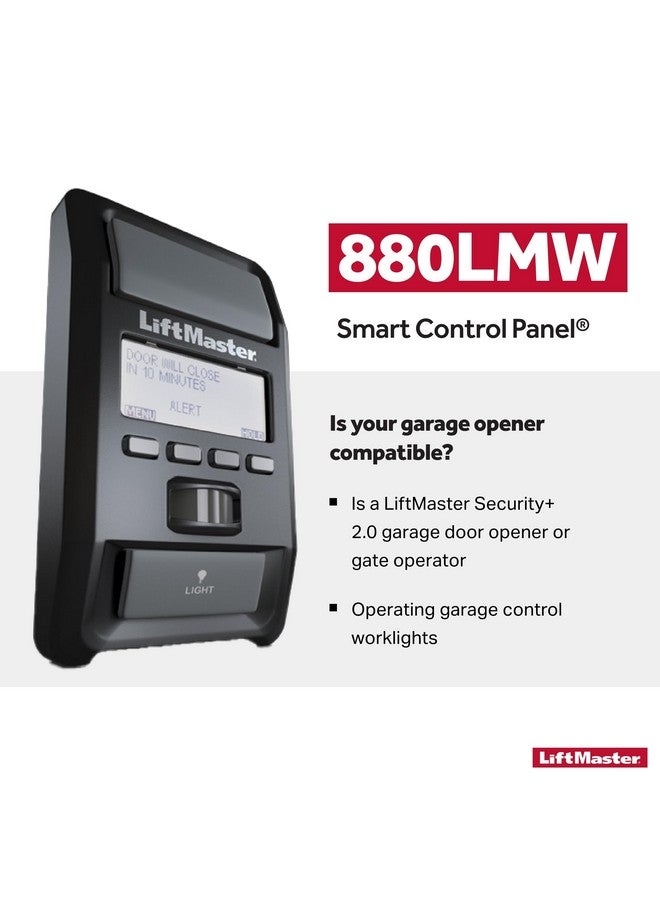 ليفت ماستر لوحة التحكم في استشعار الحركة LiftMaster 880LM - تتميز بلوحة تحكم بالقوائم ومؤقت للإغلاق - Image 2