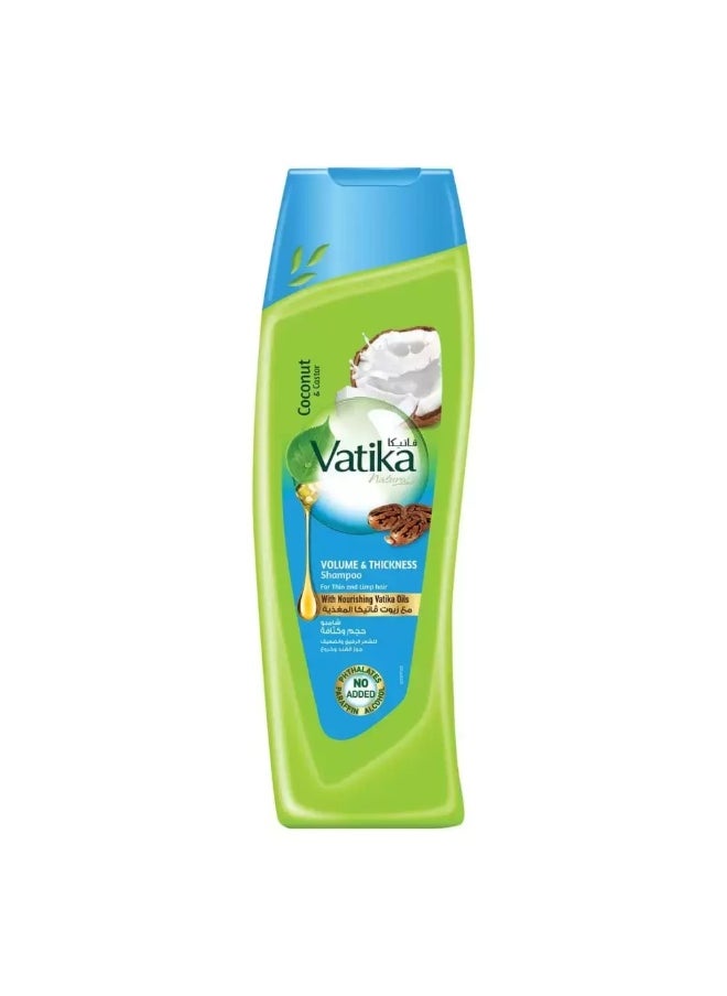 VATIKA Vatika Coconut And Castor Enriched Volume And Thickness Shampoo For Thin And Limp Hair- 400ml  - Image 1