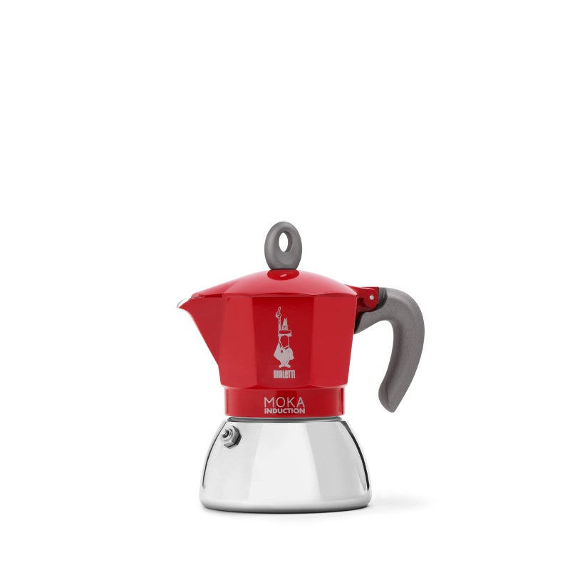 Bialetti - Moka Induction, Moka Pot, Suitable for all Types of Hobs, 4 Cups Espresso (5.7 Oz), Red - Image 1