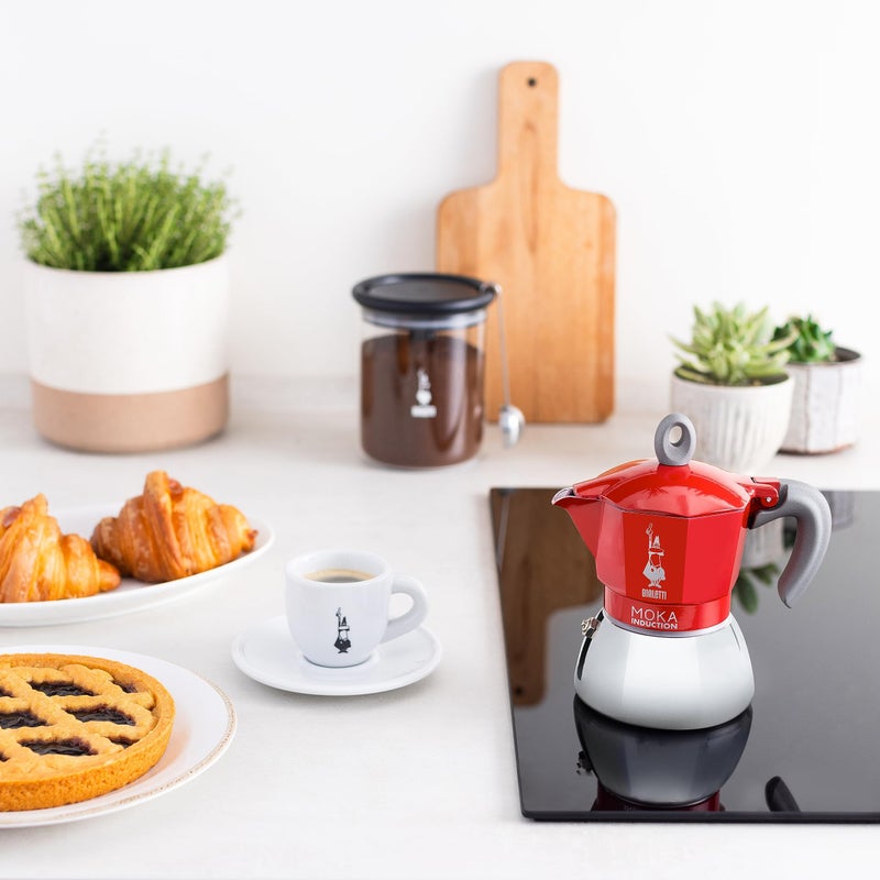 Bialetti - Moka Induction, Moka Pot, Suitable for all Types of Hobs, 4 Cups Espresso (5.7 Oz), Red - Image 3