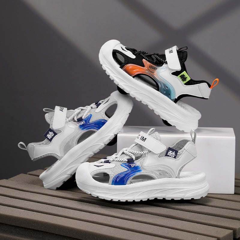 Boys' Heelys Shoes 2025 Children'S Closed-Toe Sandals With Wheels, Anti-Kick And Anti-Collision, Hollow Design For Older Children - Image 2