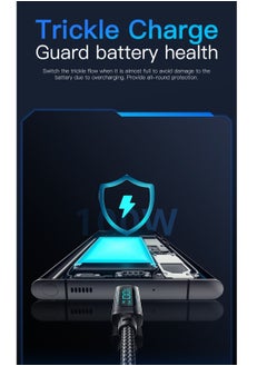 ESSAGER Ultra-Durable High Speed Charging 100W 7A And Syncing Data Display screen USB to USB-C Cable  - Image 2