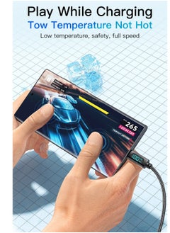 ESSAGER Ultra-Durable High Speed Charging 100W 7A And Syncing Data Display screen USB to USB-C Cable  - Image 5