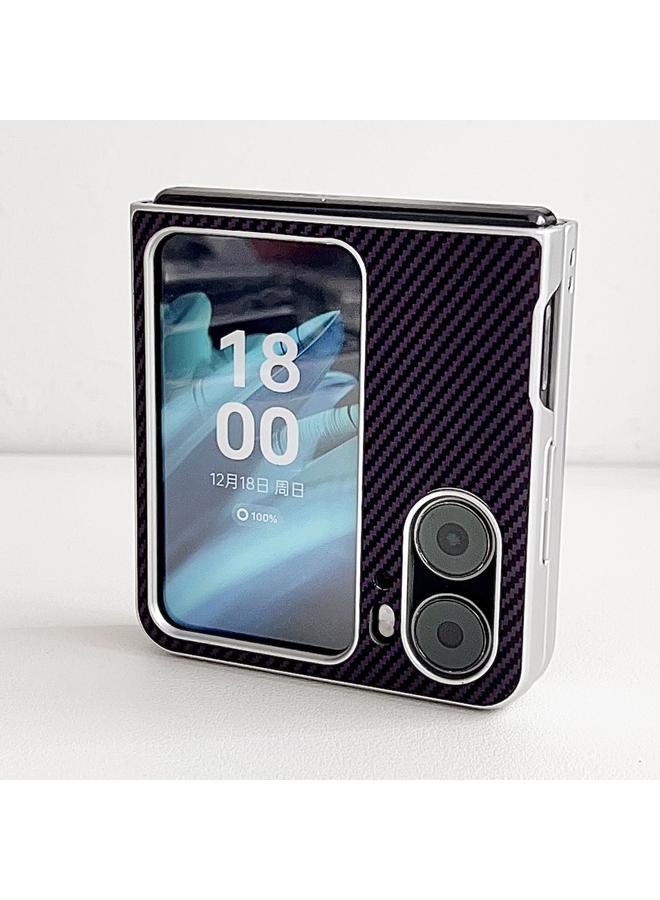 اس-توب جراب هاتف OPPO Find N2 Flip مصنوع من ألياف الكربون كيفلر فائق النحافة ومقاوم للصدمات - Image 3