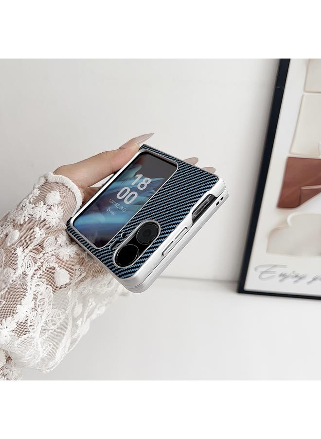 اس-توب جراب هاتف OPPO Find N2 Flip مصنوع من ألياف الكربون كيفلر فائق النحافة ومقاوم للصدمات - Image 5