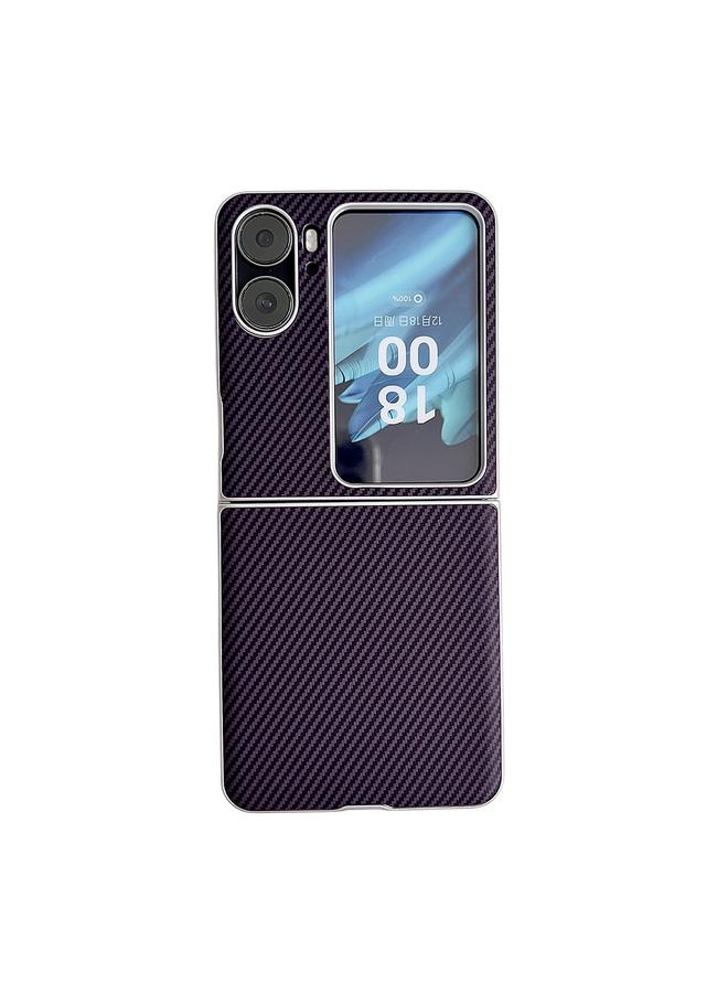 اس-توب جراب هاتف OPPO Find N2 Flip مصنوع من ألياف الكربون كيفلر فائق النحافة ومقاوم للصدمات - Image 1