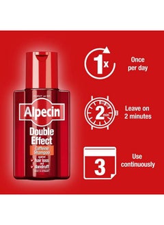 Alpecin Double Effect Anti Dandruff And Natural Hair Growth Shampoo Energizer For Strong Hair Care Red Fresh 200 Ml  - Image 5