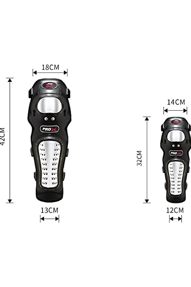 PRO Knee and Elbow Protection Kit 4 Piece Stainless Steel Pads Guards Crash Shockproof Gear for Motocross Dirt Bike ATV Cycling - Image 2
