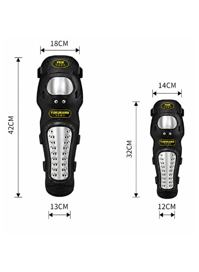 Fukukawa Knee and Elbow Protection Kit 4 Piece Motorcycle Protective Gear Shockproof Pads for Motocross Dirt Bike ATV Cycling - Image 4