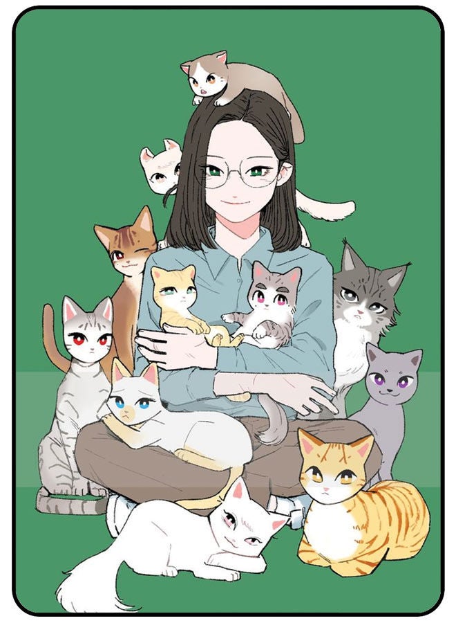 Protective Case Cover For Samsung Galaxy Tab A8 10.5 Inch Girl with Cats