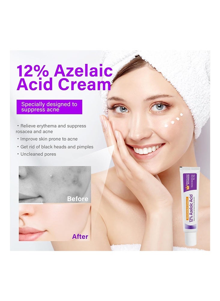 YOOJ 12% Azelaic Acid Serum- with Nicotinamide & Vitamin C, Against Redness, Anti Pimples and Nodules,Blemished Skin Face and Pore Cleansing, Great for Sensitive Skin 20g - Image 3