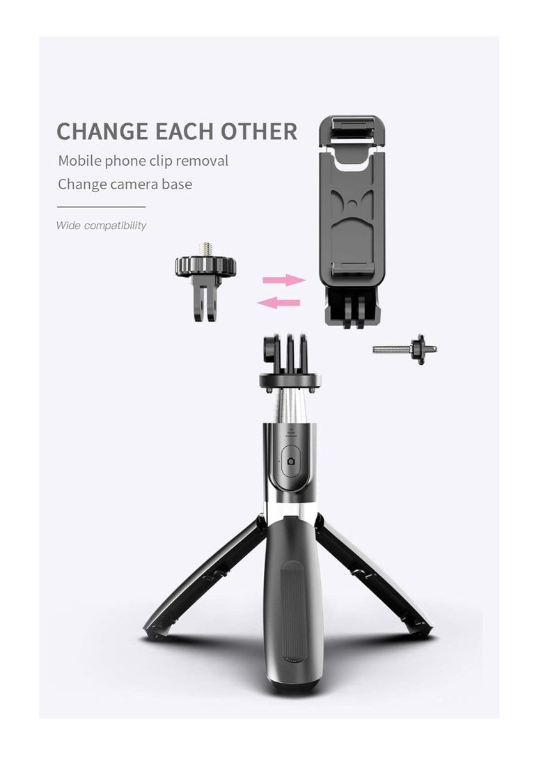 NeePho - Selfie Stick, 3 in 1 Extendable Selfie Stick Tripod with Detachable Bluetooth Wireless Remote Phone Holder for iPhone 12/Xs/iPhone 8/iPhone 11/11pro, Galaxy S10/S9 Plus/S8/Note8, - Image 1