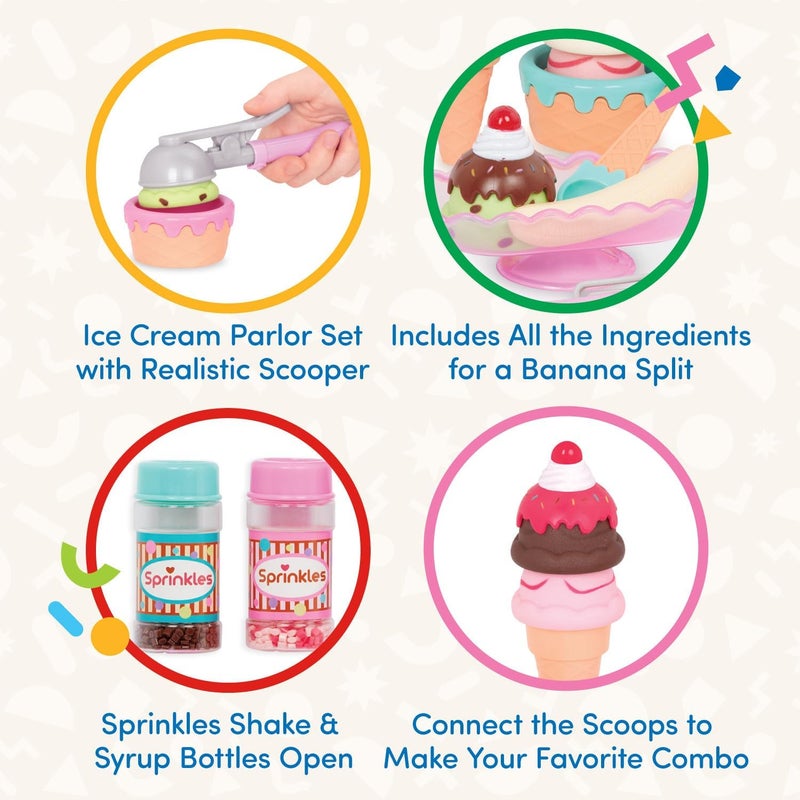 BATTAT Play Circle – Toy Food – Ice Cream Set – Kitchen Accessories For Kids – Pretend Play – 3 Years + – Sweet Treats Ice Cream Parlour - Image 3