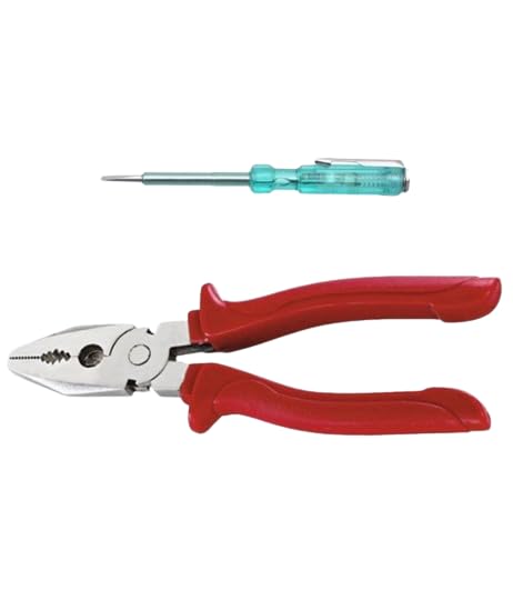 Tools Combination Side Cutting Plier Screw Driver Test Pan with Neon Bulb  - Image 1