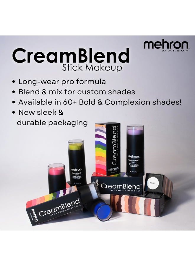 mehron Makeup CreamBlend Stick | Face Paint, Body Paint, & Foundation Cream Makeup | Perfect for Halloween .75 oz (21 g) (Light 3) - Image 5