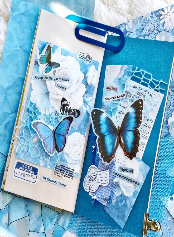 PRSTINCOL 90 Sheets Textured Scrapbook Mesh and Paper 6 in 1 - Image 2