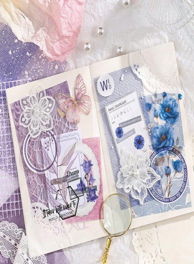 PRSTINCOL 90 Sheets Textured Scrapbook Mesh and Paper 6 in 1 - Image 3