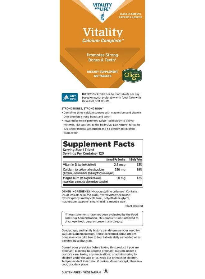 Melaleuca Vitality Calcium Complete - 120 Tablets - Image 2