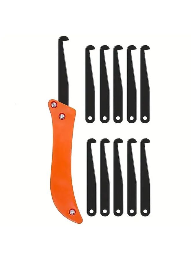 11Pcs Grout Remover Tool Kit With Hand Saw And 10 Removal Knives For Tile Joint Cleaning - Image 1