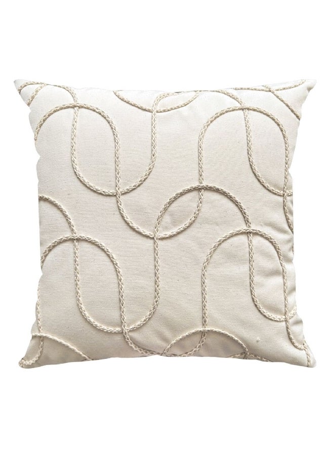 Donatella Embroidery Detail Decorative Cushion Beige 43 x 43 cm 461072