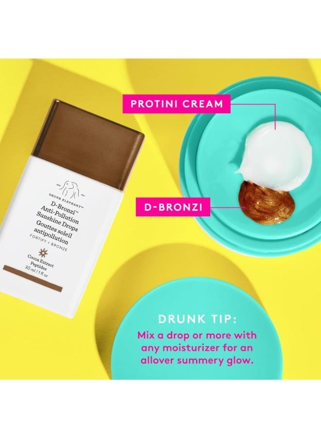 ‎D-Bronzi™ قطرات أشعة الشمس المضادة للتلوث مصل تجديد البشرة للوجه والجسم للخطوط الدقيقة والتجاعيد  30 مل - Image 2