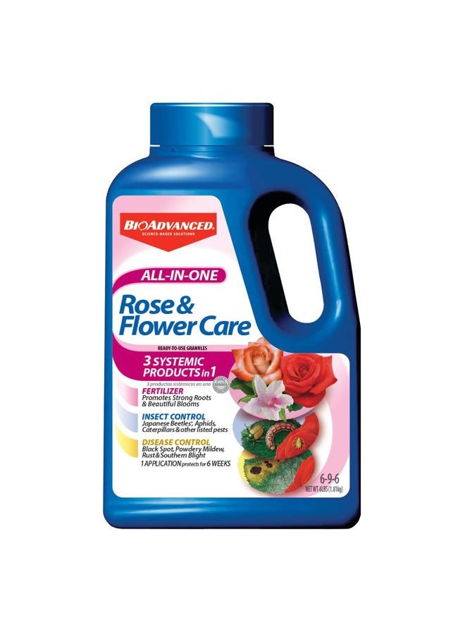 BioAdvanced 701110A All in 1 Rose and Flower Care Granules, 4 Pound - Image 1