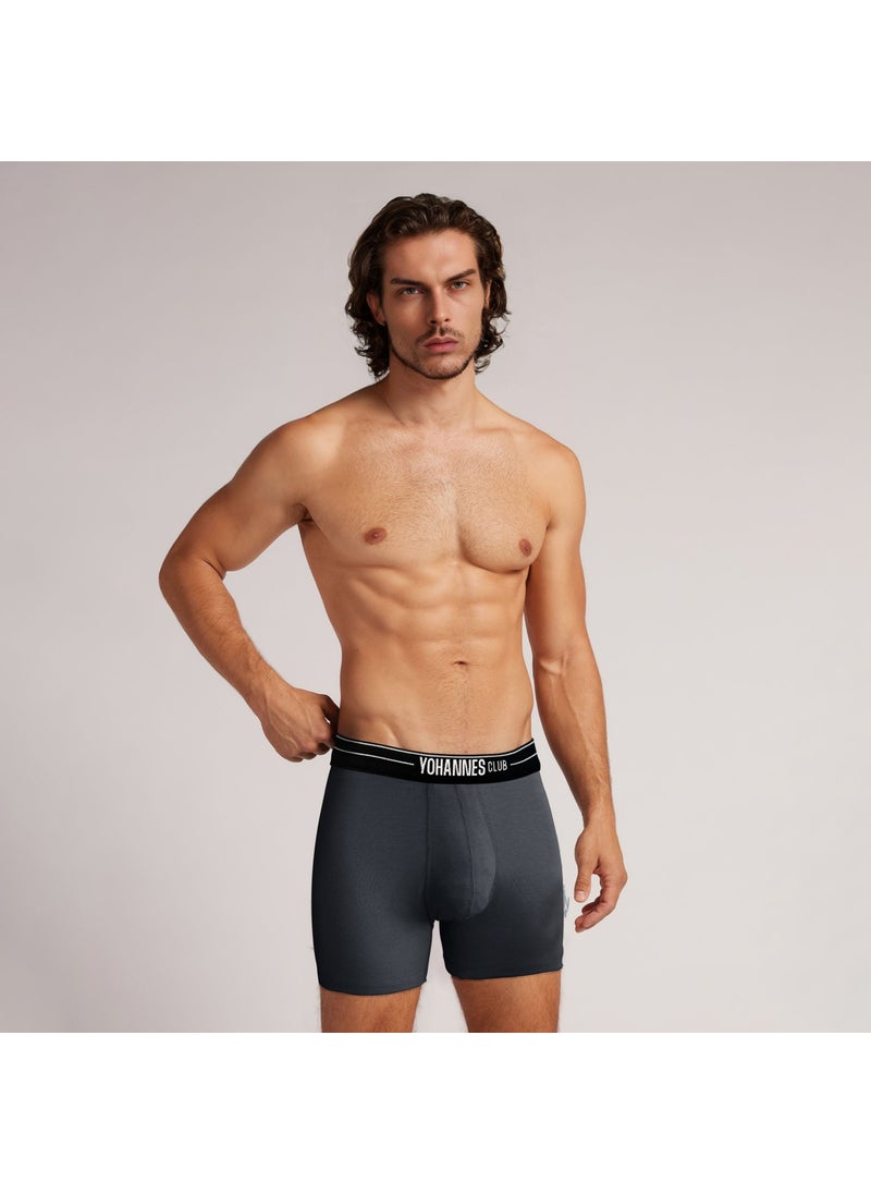 Yohannes Club - Men, Special Separated Cotton Boxer, Single, Smoke - Image 1