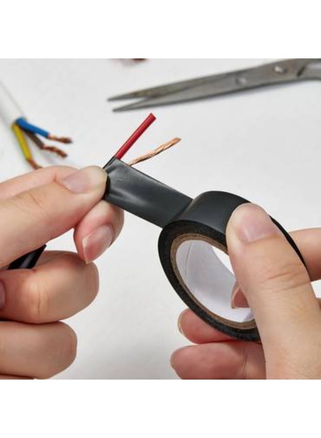 Black Electrical Insulation Tape – 3 Packs × 10 Rolls for Home & Professional Use - Image 5