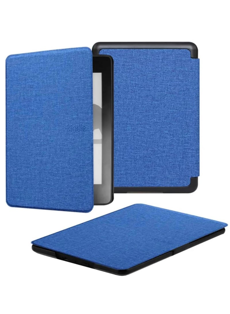 Slimshell Case Cover with Hand Strap Belt for 7" All-New Kindle Paperwhite 12th 2024 or Kindle Paperwhite Signature Edition 2024, Smart Shell with Auto Sleep/Wake (Blue)  - Image 1