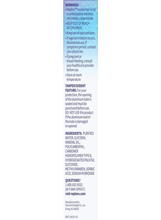Replens Replens Long Lasting Vaginal Moisturizer, 14 Applications 1.23 oz (Pack of 2 - Image 3