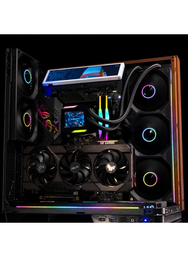 Jungle Leopard Conglinbao Xinglian Fan, 360 Integrated Building Block Fan, Reverse Blade, 12cm Aluminum Plate, Light Synchronization, Pwm Speed Adjustment, Black Case Fan, Argb Desktop Computer Fan, Quiet Operatio - Image 2