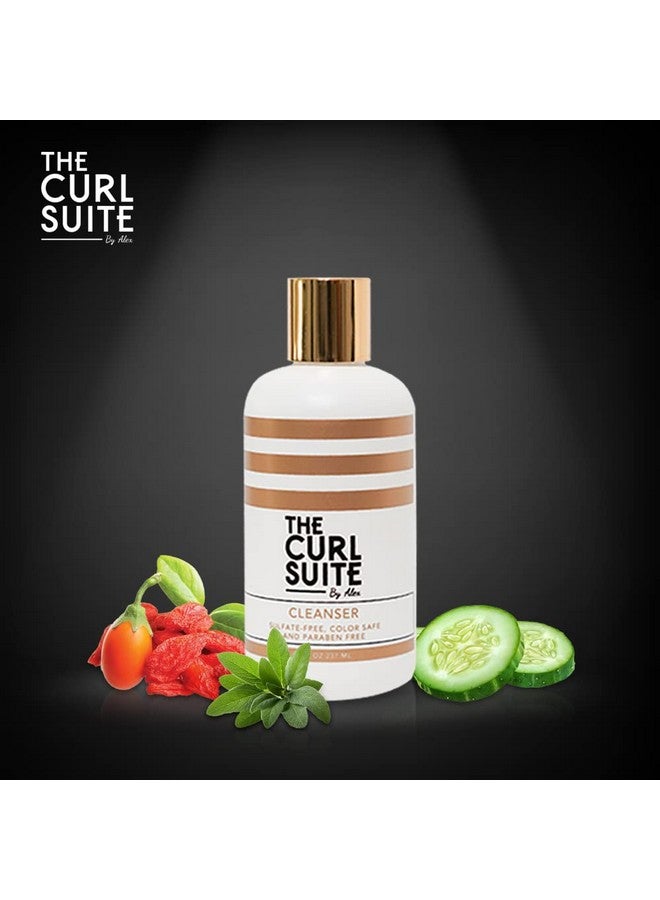 The Curl Suite Cleansing Shampoo For Curly Hair Infused With Goji Berry & Red Wine Extracts Sulfatefree Deep Cleansing Shampoo (8 Oz) - Image 5