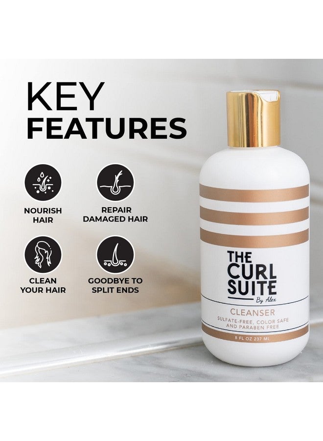 The Curl Suite Cleansing Shampoo For Curly Hair Infused With Goji Berry & Red Wine Extracts Sulfatefree Deep Cleansing Shampoo (8 Oz) - Image 4