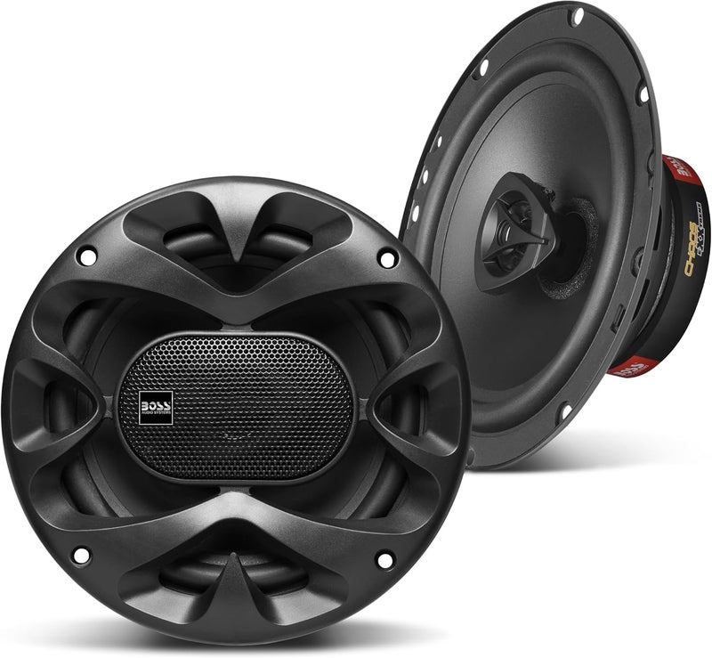 BOSS Audio Systems CH6520B Chaos Series 6.5 Inch Car Stereo Door Speakers - 250 Watts Max, 2 Way, Full Range Audio, 1 Inch Tweeter, Coaxial, Sold in Pairs - Image 1