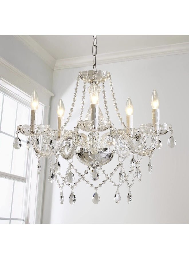 Generic Sm Saint Mossi Saint Mossi Modern Contemporary Elegant K9 Crystal Glass Chandelier Pendant Ceiling Lighting Fixture 5 Lights  - Image 2