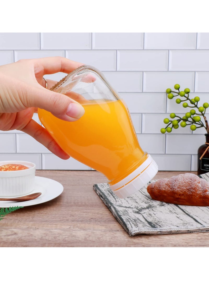 Generic عبوات زجاجية قابلة لإعادة الاستخدام سعة 10 أوقية مع أغطية 4 عبوات للحليب والعصائر والمشروبات والحفلات والأعراس والهدايا  - Image 2