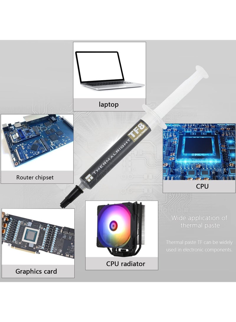 TF8 High Performance Thermal Compound Paste 2 Grams, 13.8W/mK, High Durability for All heatsinks CPU Coolers with applying Tool - Image 4