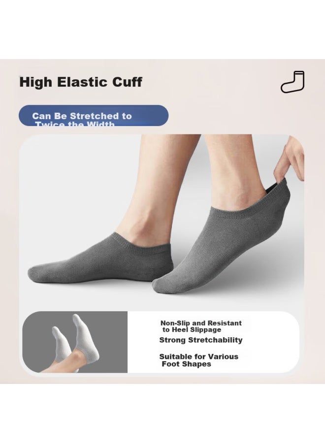 Miyou 6 Pairs Men's No-show Socks Cotton Antibacterial Breathable Short Socks Spring Summer - Image 4
