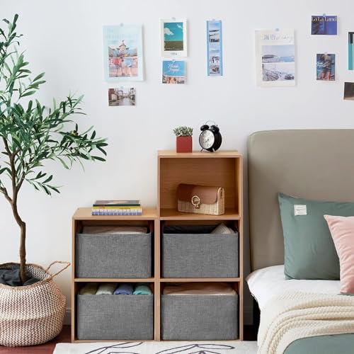 Regalo Flexi Fold Large Foldable Cloth Basket for Storage with Metal Frame & Handle,Space Saver Wardrobe Bin Box Organizer-Assorted (pack of 2) - Image 5