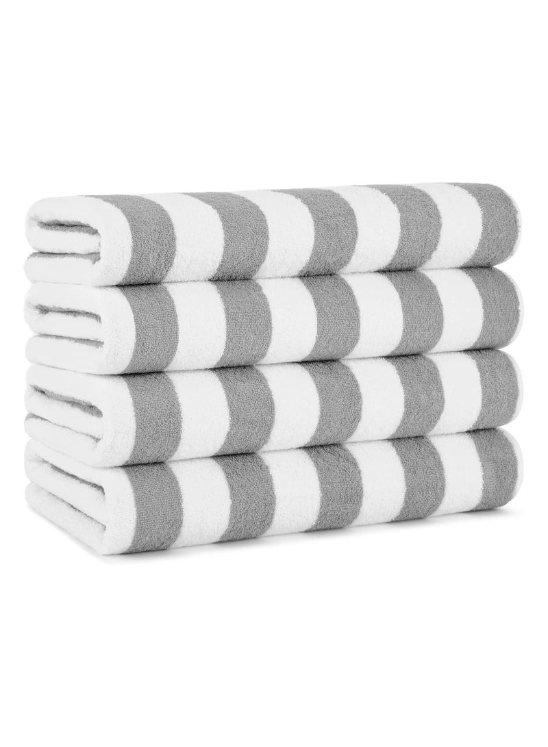 SIGNOOLA Signoola Two Beach towel 70 x 180 cm Grey Stripes, 100% cotton.  - Image 1