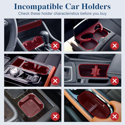 Zeyitian Car Cup Holder Expander, Cup Holder Extender Adapter with Expandable Arm and Adjustable Base, Compatible with Yeti Ramblers, Hydro Flasks, Stanley, Owala Most Coffee Mugs Bottles & Cups (CUP-B-1pack) - Image 3