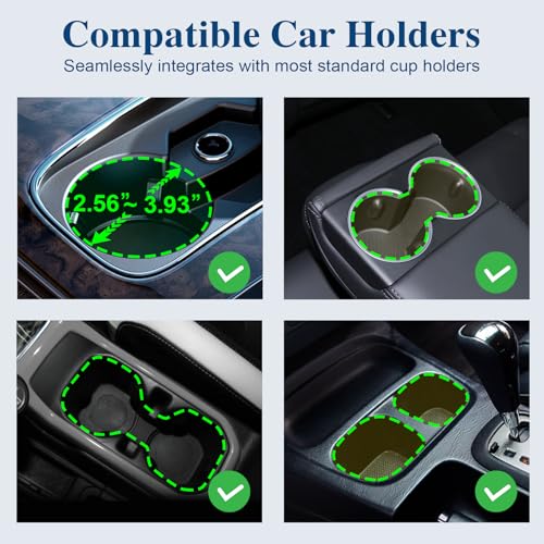 Zeyitian Car Cup Holder Expander, Cup Holder Extender Adapter with Expandable Arm and Adjustable Base, Compatible with Yeti Ramblers, Hydro Flasks, Stanley, Owala Most Coffee Mugs Bottles & Cups (CUP-B-1pack) - Image 2