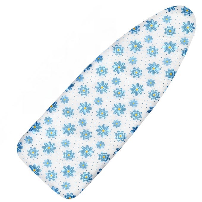 IRONING BOARD COVER AND PAD 18X49 EXTRA WIDE THICK IRON PADDING SCORCH STAIN RESISTANT IRONING BOARD COVER HEAVY DUTY IRON BOARD PADDED WITH ADJUSTABLE FASTENERS DURABLE ELASTIC EDGE DAISY