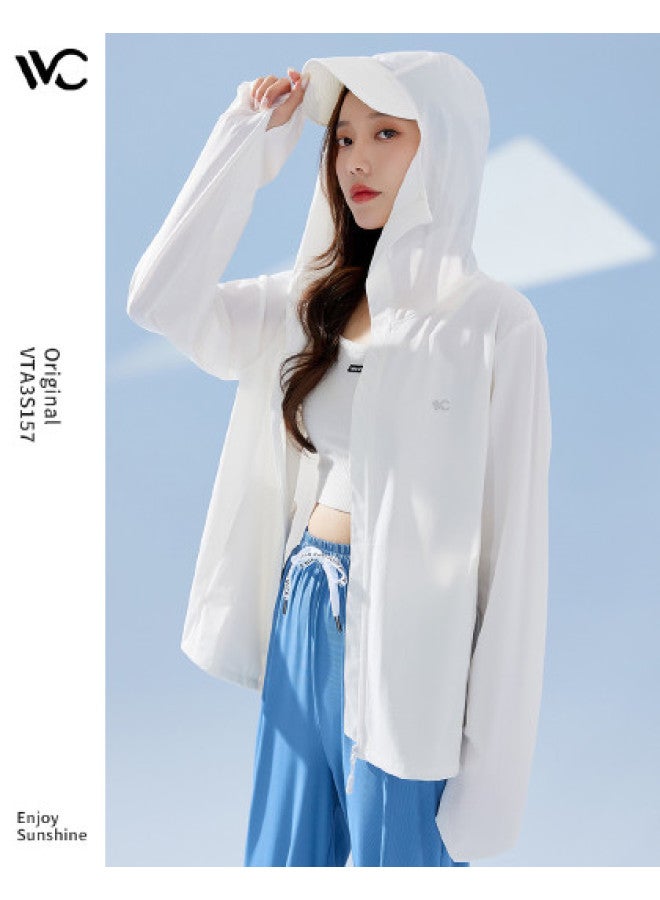 VVC Outdoor Sun Protection Best-seller】fashionable Hooded Women's Long-sleeve Uv-blocking Sport Cape Slimming Jacket - Image 1