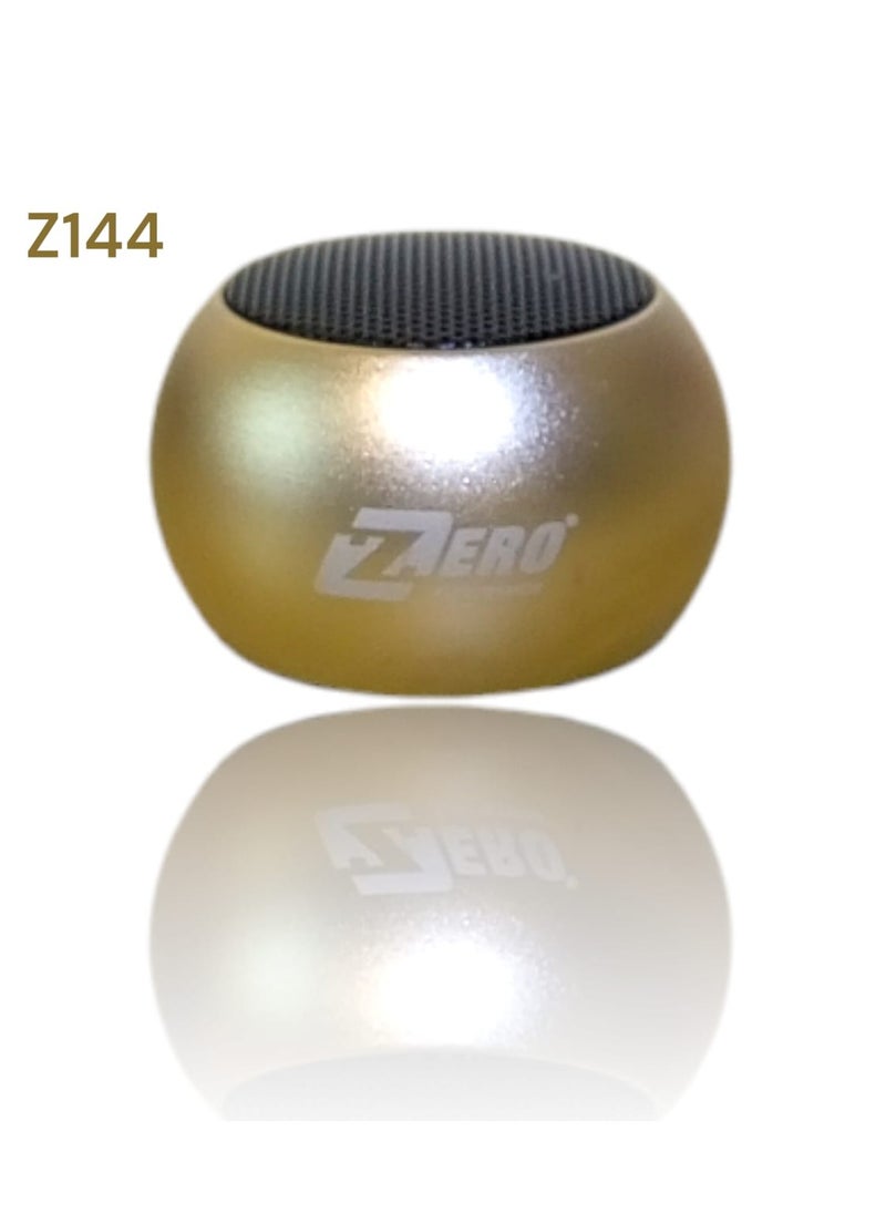 Zero Z144 Mini Portable Bluetooth Speaker Gold  - Image 1