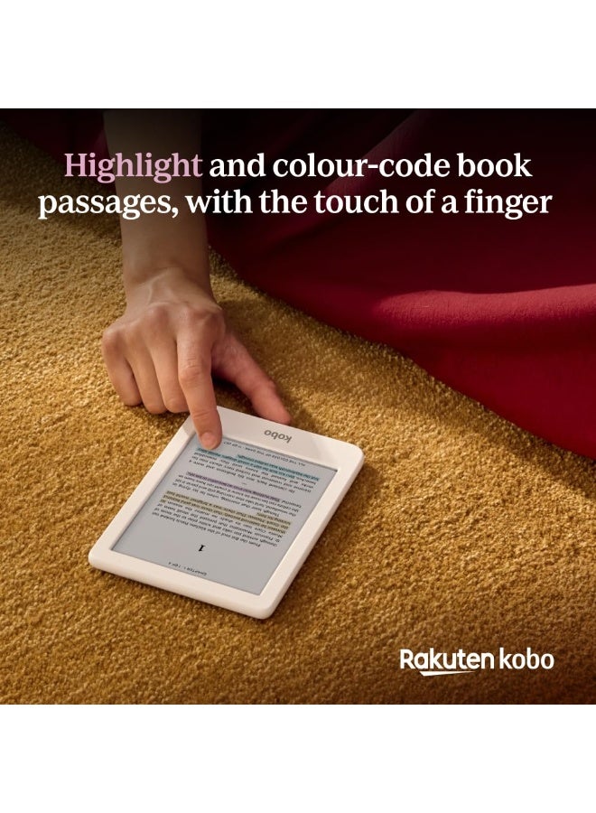 Kobo Clara Colour | Colour eReader | 6” Glare-Free Colour E Ink Kaleido™ 3 Display | Dark Mode Option | Waterproof | Audiobooks | 16GB of Storage | White - Image 4