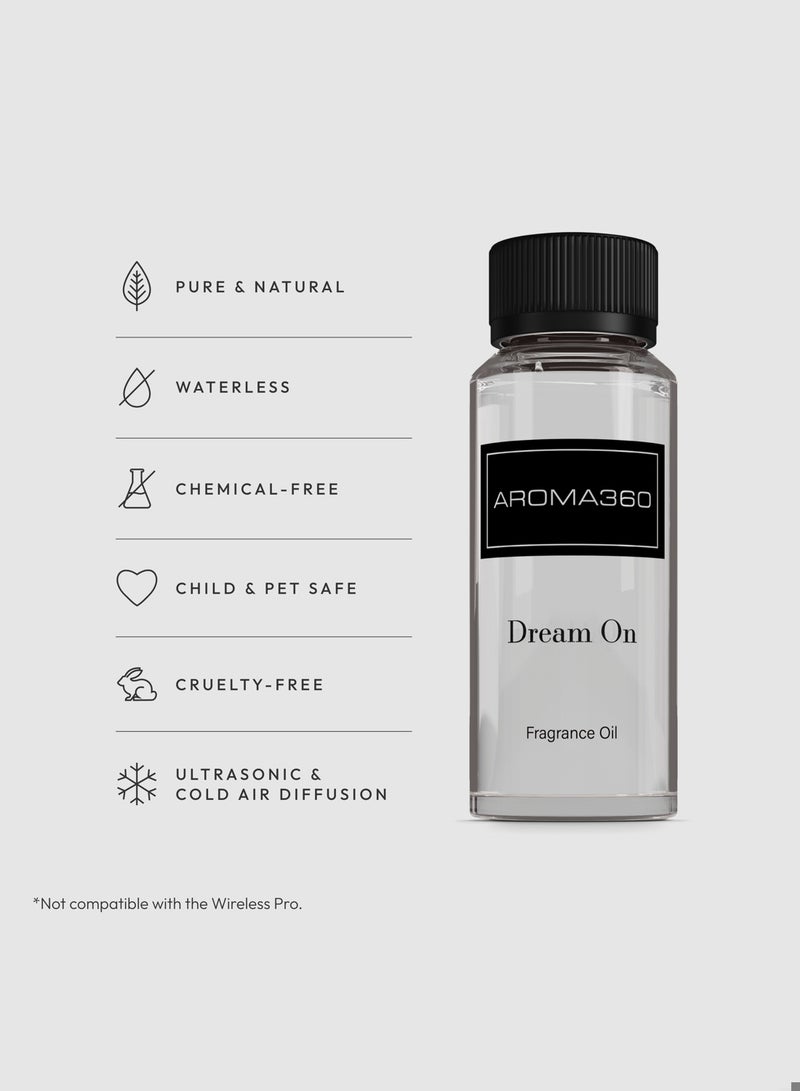AROMA360 Dream On Fragrance Oil Blend - Hotel Inspired for Luxury Essential Oil Diffusers - Aromatherapy Scent Diffuser Oil - White Tea, Aloe Vera, and Lily  - Image 2