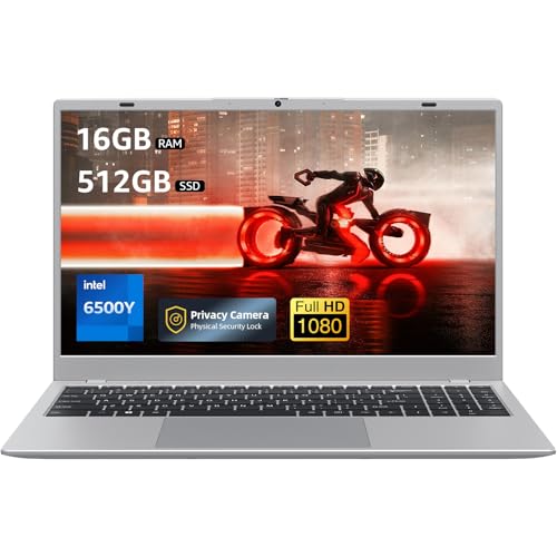 Coolby Laptop Computer, 15.6 inch Laptop with 1080P FHD IPS Display, 16GB RAM/512GB SSD, 6500Y Processor Notebook PC, Support 2.4G/5G Hz WiFi, BT - Image 1
