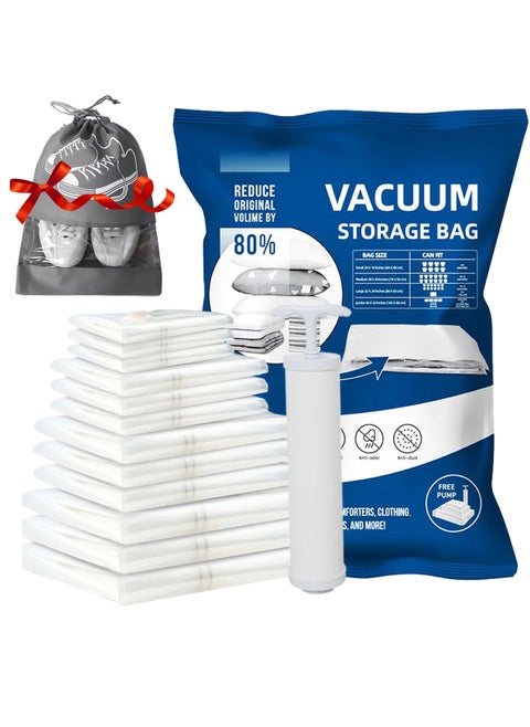 Vacuum Storage Bags with Bonus Shoe Bag