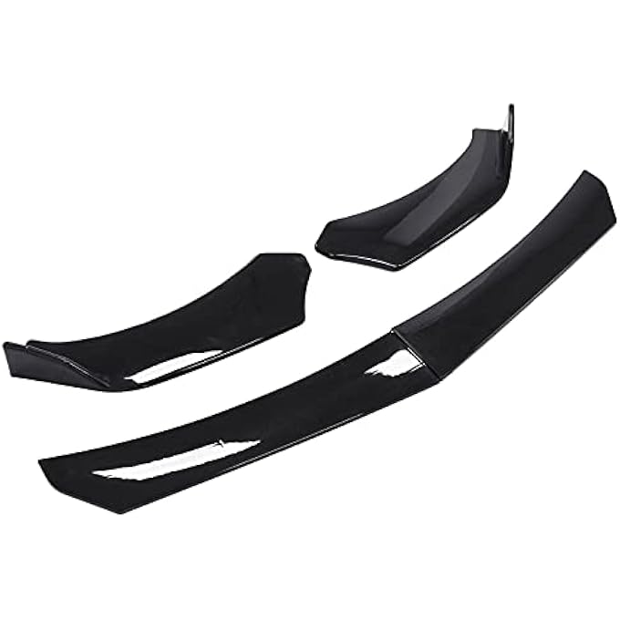 HouYeen Car Front Bumper Lip Spoiler Universal Protection Splitter Body Kit Gloss Black - Image 2